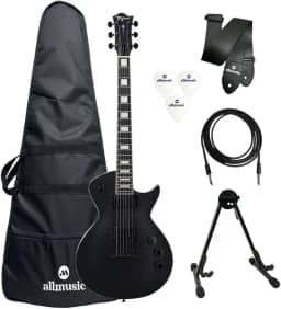 Kit Guitarra Tagima Almach LesPaul Black + Capa + Acessórios