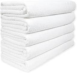 Kit 05 Toalhas de Banho Para Hotel 70x140cm Alta Durabilidade Costura Reforçada