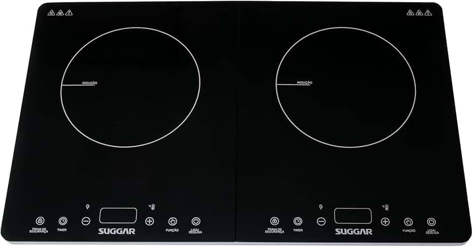 Cooktop Portátil de Indução 2 Zonas 127v Preto