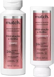 Kit O Boticário Match Hidratação e Brilho Shampoo + Condicionador Cabelos Hidratados e Brilhantes