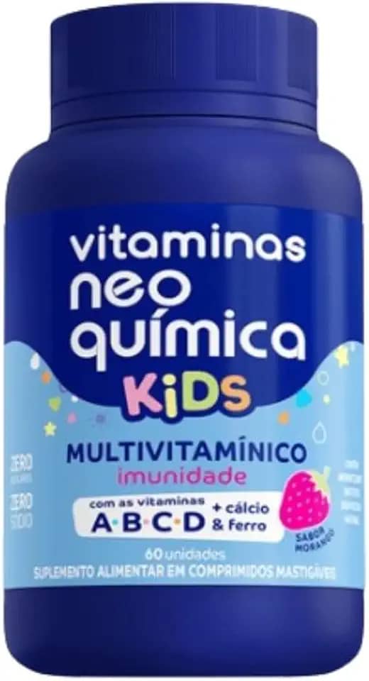Suplemento Alimentar Kids Imunidades Vitaminas Neo Química 60 comprimidos mastigáveis