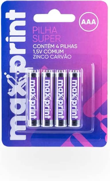 Pilha Comum Maxrint AAA Palito 1,5V ­ c/ 4