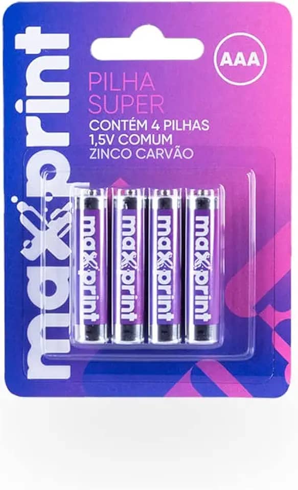Pilha Comum Maxrint AAA Palito 1,5V ­ c/ 4