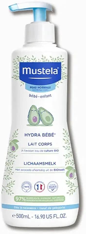 Mustela Hydra Bebê 300ml - Hidratante Infantil Corpo e Rosto - Feito com 97% de Ingredientes de Origem Natural e Hipoalergênico - Seguro Desde o Nascimento