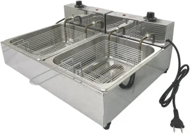 Fritadeira Elétrica 2 Cubas 10 Litros Industrial 220v - Boni