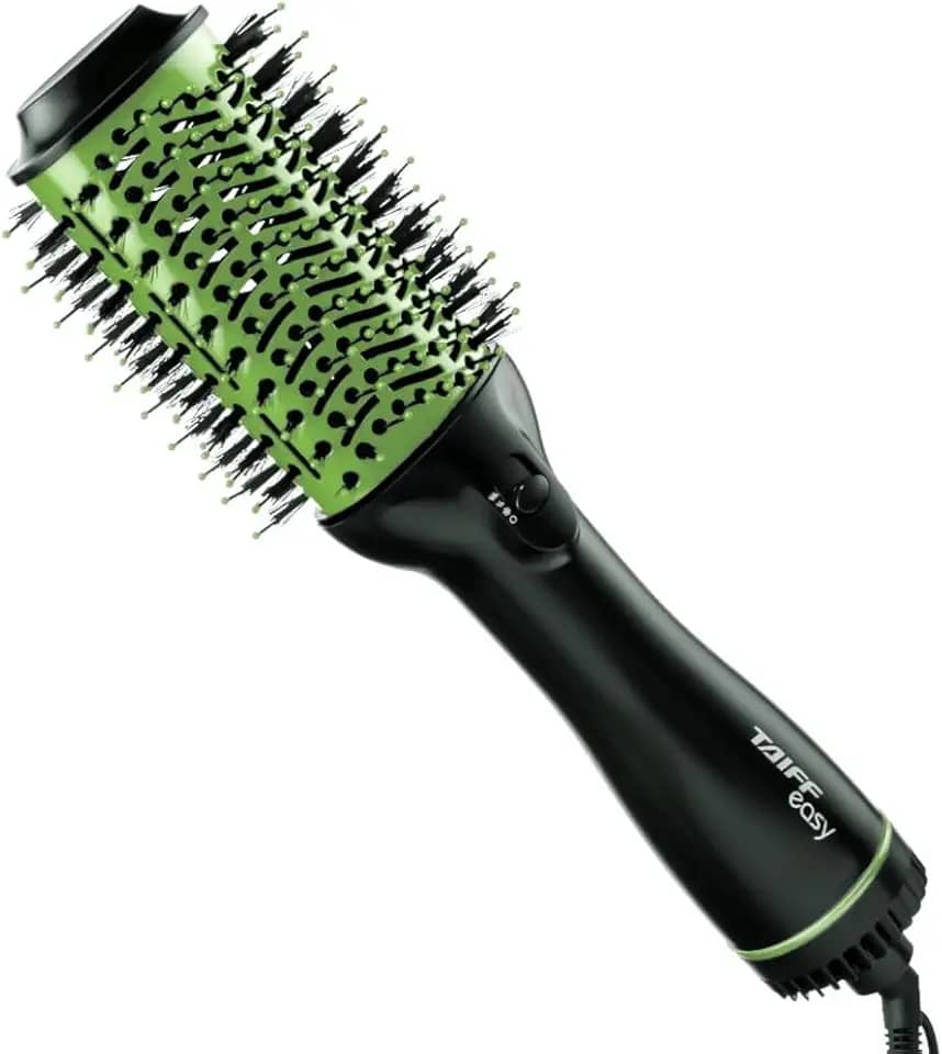 Escova Taiff Easy Oval, Secadora, Alisadora e Volumizadora, Verde, 220V