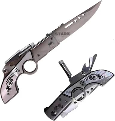 Canivete Automático Inox Estilo Moderno Com Abridor Modelo Lanterna