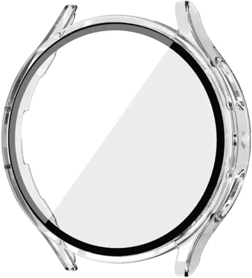 Capa Bumper Case Moldura Compatível com Samsung Galaxy Watch 6 (44mm, Transparente)