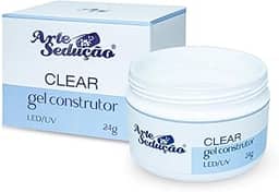 Gel para Unhas Arte Sedução Clear Transparente, 24g, Gel Construtor Alongamento de Unhas