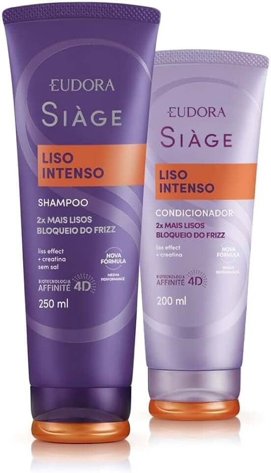Eudora Kit Siàge Liso Intenso: Shampoo 250ml + Condicionador 200ml