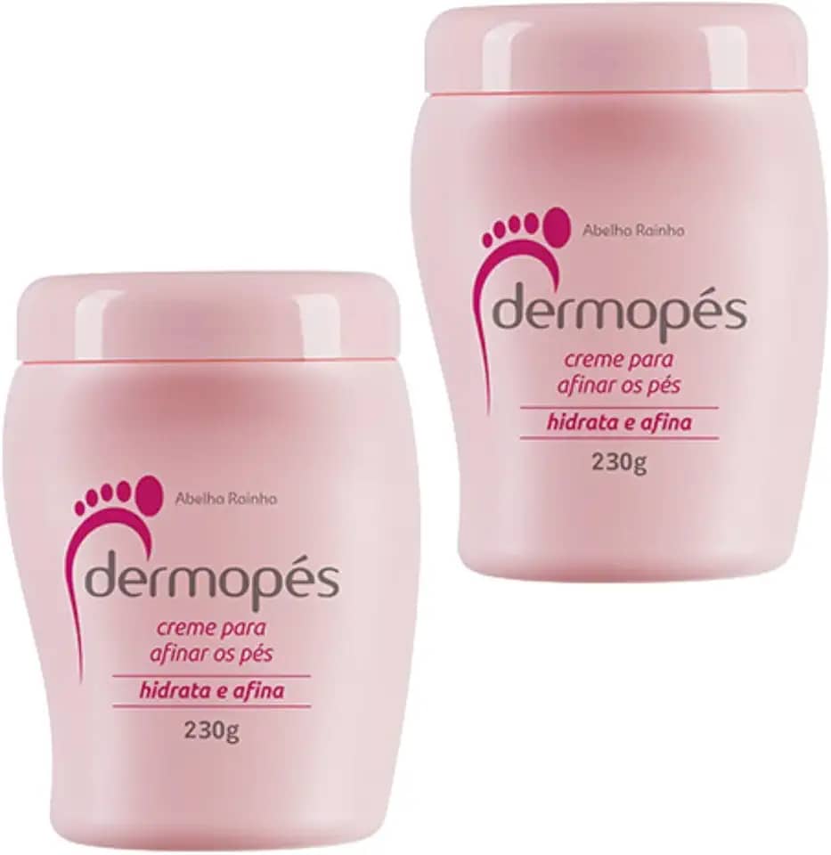 kit 2 Creme Para Afinar Os Pes Hidrata e Afina Dermopes Abelha Rainha