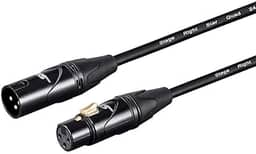 Monoprice Cabo de microfone Starquad XLR macho para XLR fêmea - 3 metros - preto, 24AWG, otimizado para áudio analógico - Contatos dourados - Série Stage Right