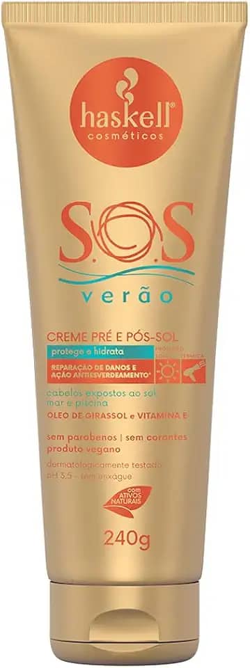 Creme Sem Enxague Pre E Pos Sol 240 G Sos Verao, Haskell