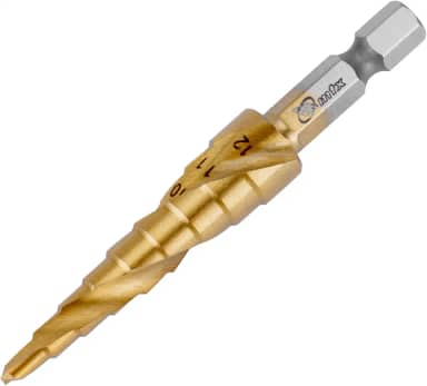 MTX Broca Escalonada HSS Professional, Aço Rápido de Alta Precisão para Furos em Metal, Plástico e Madeira (4-12 mm)