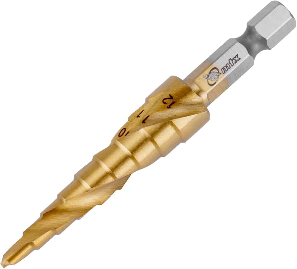 MTX Broca Escalonada HSS Professional, Aço Rápido de Alta Precisão para Furos em Metal, Plástico e Madeira (4-12 mm)