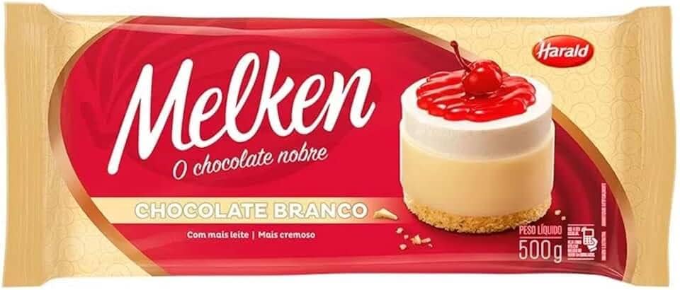 Barra de Chocolate Melken Branco 500g - Harald