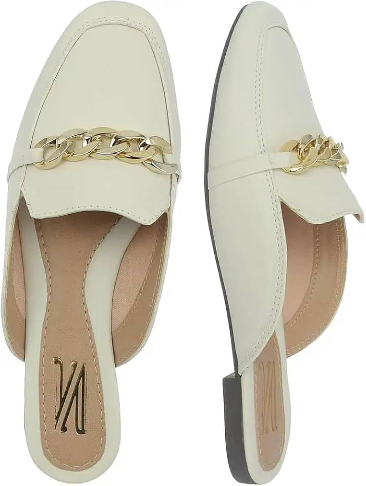 Mule Feminina Bico Quadrado Sapatilha Flat Loafer Mocassim Macio Confortvel Via Angel 44.03