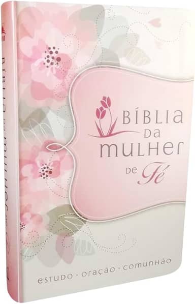 Bíblia da Mulher de Fé, NVI, Couro Soft, Flores
