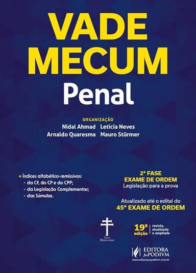 Vade Mecum Penal - 45º Exame de Ordem - 19 Edição 2026 Juspodivm