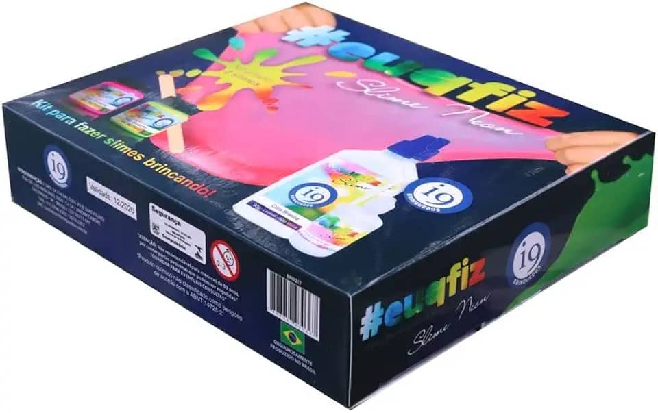 Slime, Kit 2 Neon Slimes, Euqfiz, I9 Brinquedos