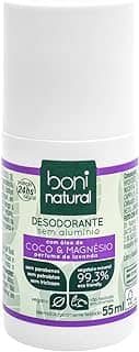 Desodorante Roll-On sem Alumínio, Natural, Vegetal e Vegano, Coco e Magnésio, com Perfume Suave de Lavanda, Boni Natural, 55ml