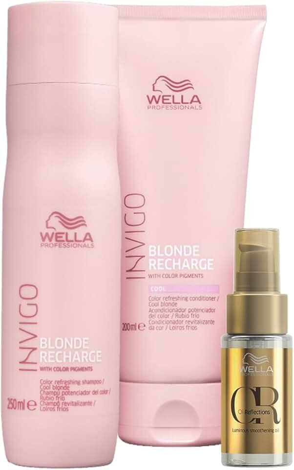 Wella Professionals Blonde Recharge - Shampoo 250ml+Condicionador 200ml+Oil Reflections 30ml