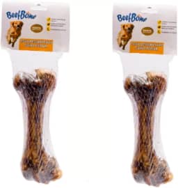 Beefbone Osso Natural Defumado para Cachorro, Suíno, 200g, 2 Unidades