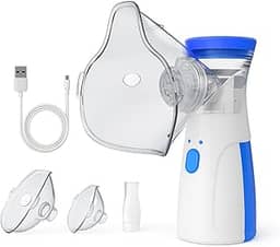 Nebulizador Inalador Ultrassônico Portátil Recarregável USB Silencioso, Compacto, Sem Fio, Ideal para Crianças, Adultos e Idosos Tratamento Respiratório Eficiente Linha Premium