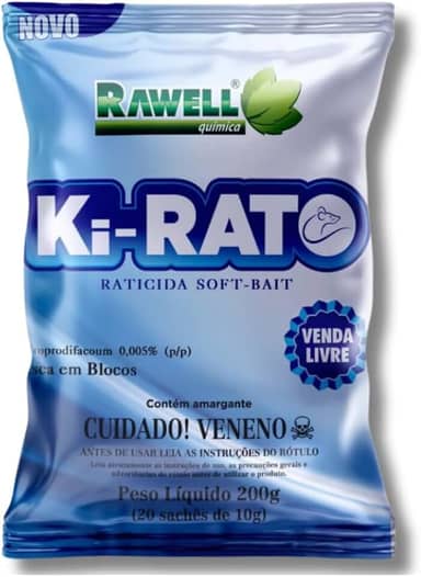 Controle Ratos Camundongos Soft Bait Isca Macia Ki-Rato200gr