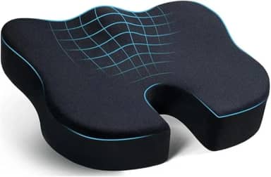 Almofada para Cadeira de Escritório e Cadeira Gamer,com Espuma Viscoelástica, Almofada de Assento Ergonômica para Conforto e Postura- Ideal para Dor nas Costas e Cóccix