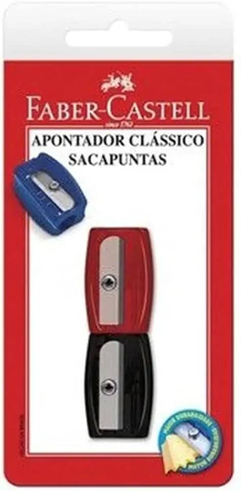Apontador sem Deposito Simples Clássico, Faber-Castell, SM/060100ZF, Multicor