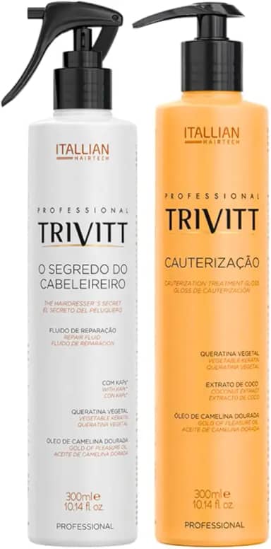 Cauterizacao Trivitt Profissional 250ml + Segredos Do Cabelo