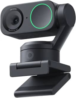 Insta360 Link 2 - Webcam PTZ 4K para PC/Mac, sensor de 1/5.1 cm, rastreamento de IA, HDR, microfone com cancelamento de ruído AI, controle de gestos para streaming, chamadas de vídeo, jogos, funciona
