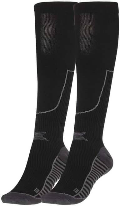 Meia Lupo Compressão 3/4 Performance Emana Corrida Academia Desenho do tecido:Liso/Preto;Tamanho:33-38