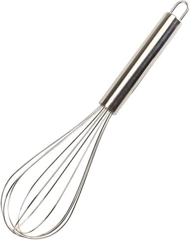 Batedor Fuê Fouet Bate Claras Bolo Confeitaria Inox Reforçado Resistente 26 Cm Misturador Mixer de Ovos Cozinha Formato Gota