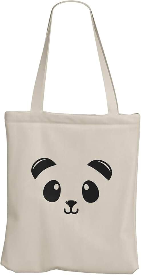 Ecobag Panda Bolsa de Praia Grande Sacola de Tecido Dobrável Ecológica Feminina 30x40 REC Store