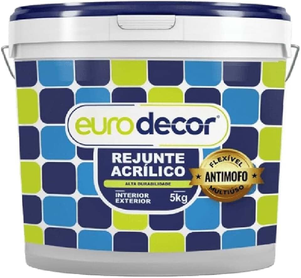 Rejunte Líquido Acrílico 5KG Antimofo Banheiro Interno e Externo + Aplicador (Grafite)
