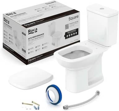 Roca Kit Vaso Sanitário com Caixa Acoplada e Assento Soft Close Square