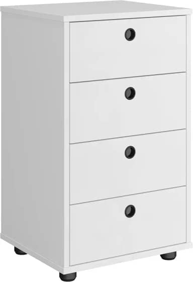 Gaveteiro de Mesa De Cabeceira Multiuso 4 Gavetas Classic/Dream/Quarto (BRANCO)