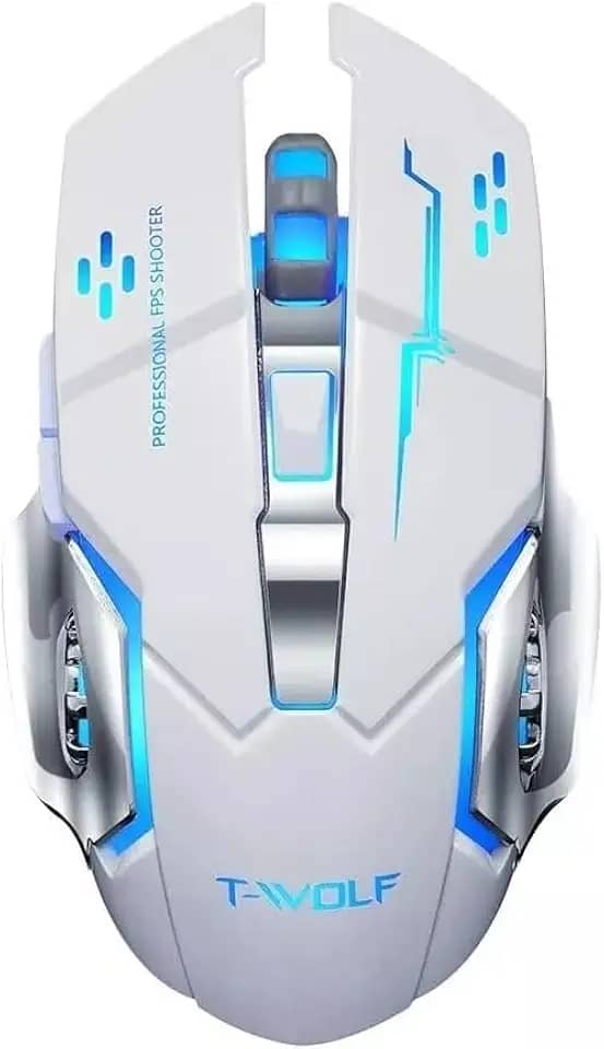 Mouse Gamer Q13 Inland Sounds Sem Fio Recarregável 2400 DPI USB Luz LED RGB Silencioso