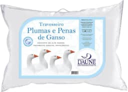 Travesseiro Daune 30% Penas e 70% Plumas de Ganso 50x70cm