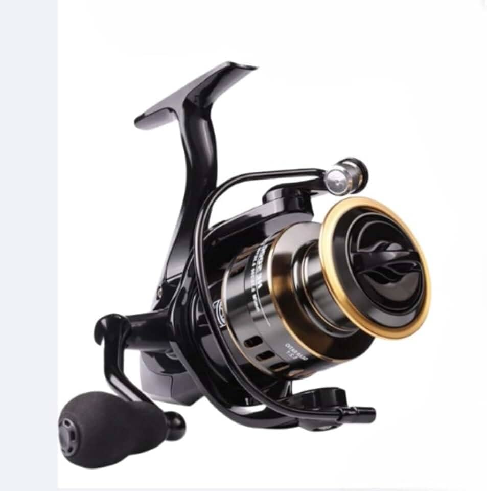 Molinete de Pesca HD1000-HD7000 - Metal com Alça de EVA, Arraste Máximo 10kg, Resistente à Corrosão para Pesca em Água Salgada (Costeira, Mar Calmo)