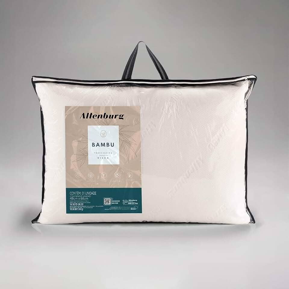 Travesseiro Bambu Visco Altenburg - 48cm x 68cm - Branco