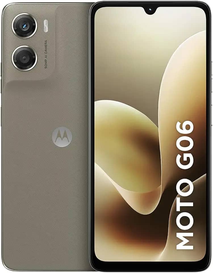 Smartphone Motorola Moto g06-128GB 12GB (4GB RAM + 8GB Ram Boost) e Camera 50MP com AI Bateria de 5200 mAh Tela 6.9" - Bege