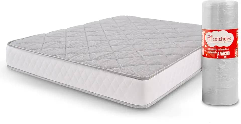 Colchão Viúva de Espuma D33 a Vácuo 128x188cm BF Colchões