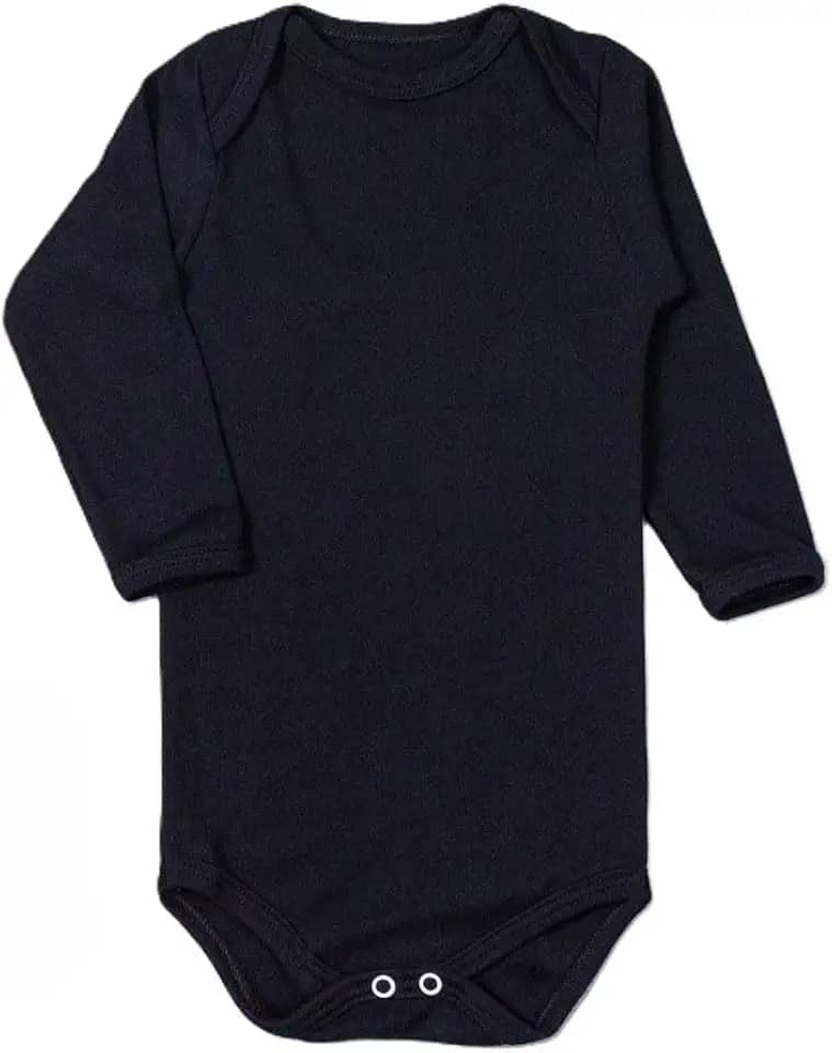 Body para Bebê Manga Longa Em Suedine Básico Até 12 Meses Loja Era Uma Vez