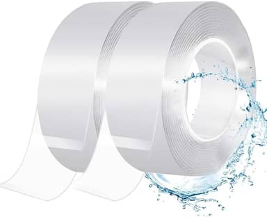 Fita Dupla Face 3M Extra Forte - Kit 2 Rolos Fita Adesiva Mágica Nano Lavável Transparente Multifuncional Potente para Pendurar Quadros, Parede, Escada