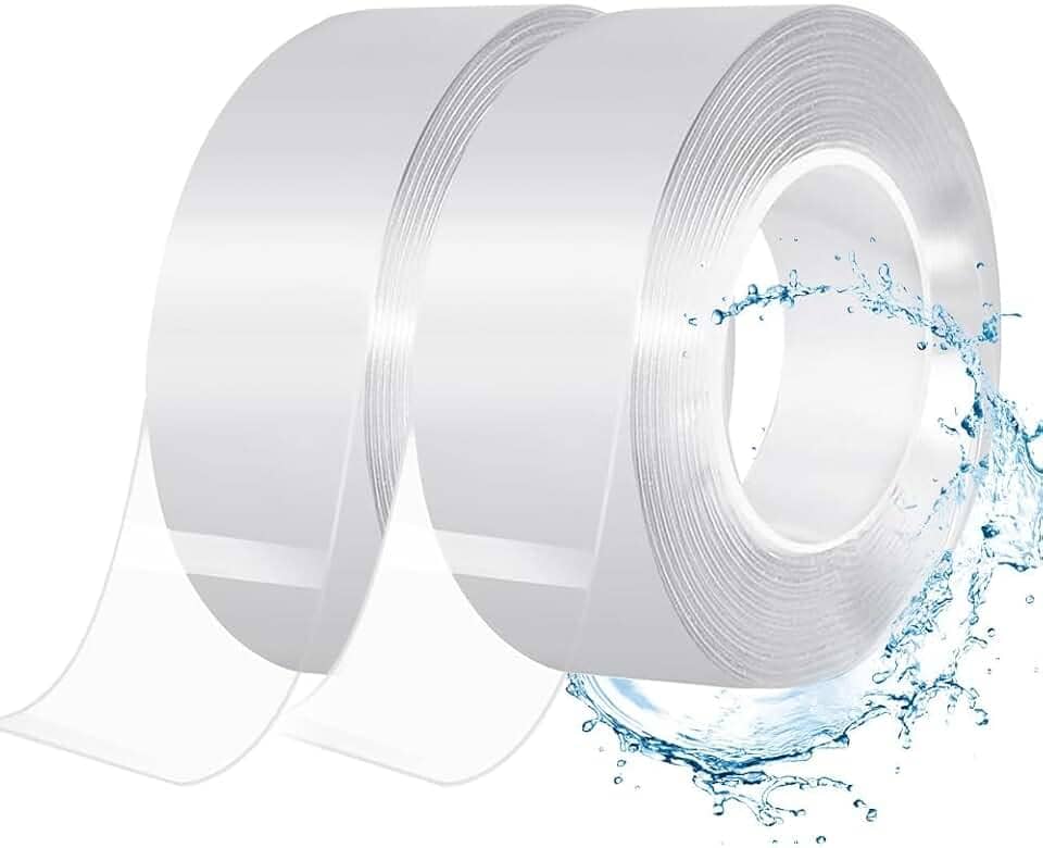 Fita Dupla Face 3M Extra Forte - Kit 2 Rolos Fita Adesiva Mágica Nano Lavável Transparente Multifuncional Potente para Pendurar Quadros, Parede, Escada