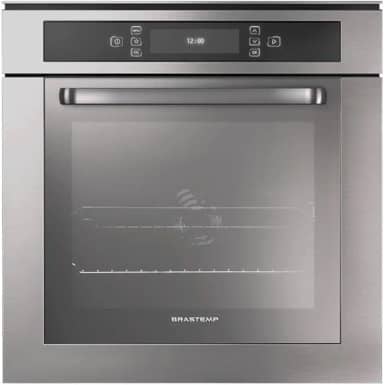 Forno de embutir elétrico Brastemp 67 litros cor inox com Função Ar Forçado e Painel Touch - BO260AR 220V