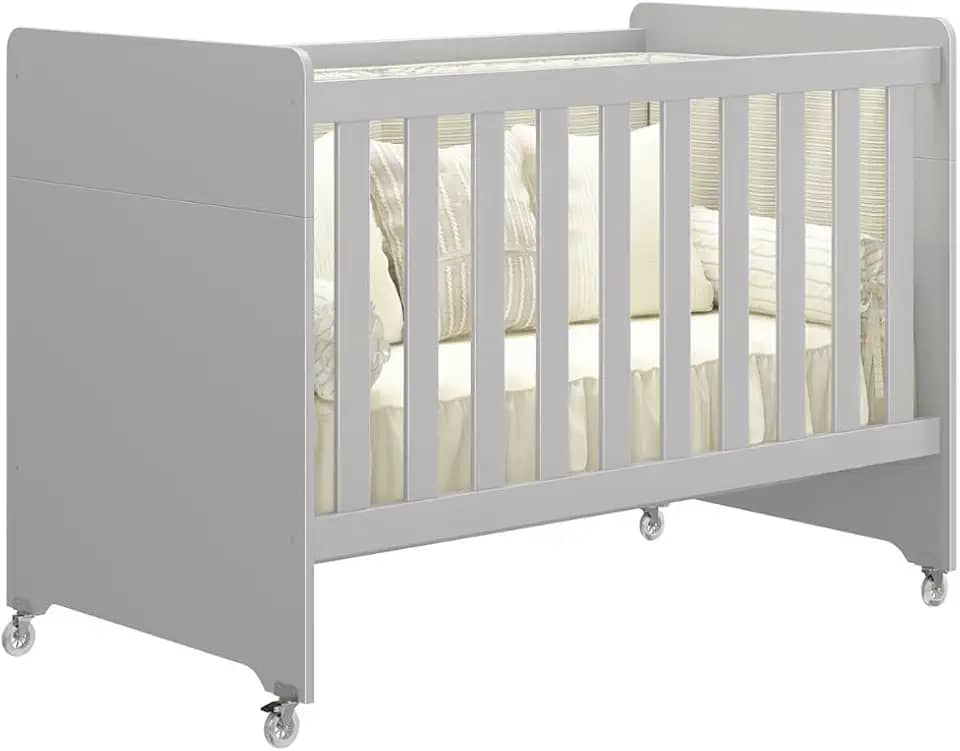 Berço Americano Evolution 4 em 1 Cinza Acetinado - Reller